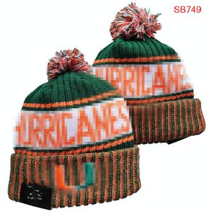 Alabama Crimson Tide Beanies Miami Hurricanes Beanie North American College Team Side Patch Winter Wool Sport Knit Hat Skull Caps a0