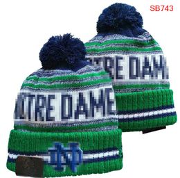 Alabama Crimson Tide Mutsen Notre Dame Fighting Irish Muts North American College Team Side Patch Winter Wol Sport Gebreide Muts Skull Caps