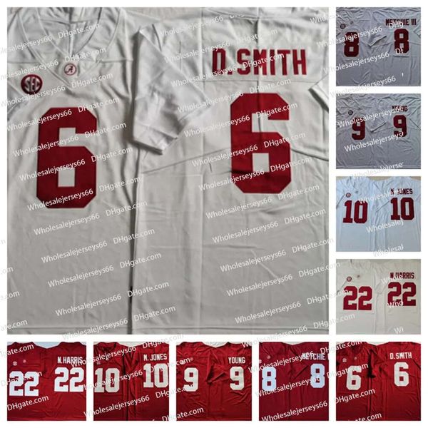 Alabama Crimson Tide Football Jersey en stock 6 Devonta Smith 8 John Metchie III 9 Bryce Young 10 Jones 22 Nee Harris Ed Jersey