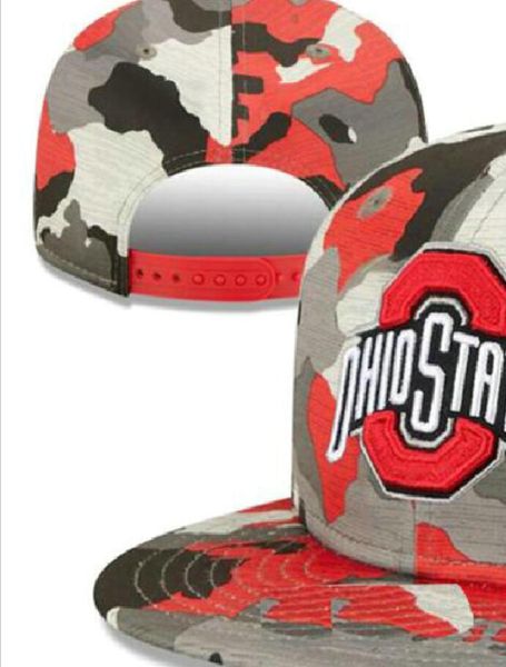 Alabama Ohio State Buckeyes Sombrero 2024 Todo el equipo Fan's USA College Béisbol Ajustable en el campo Mezcla Tamaño del pedido Cerrado Bill plano Base Ball Snapback Caps Bone Chapeau a4