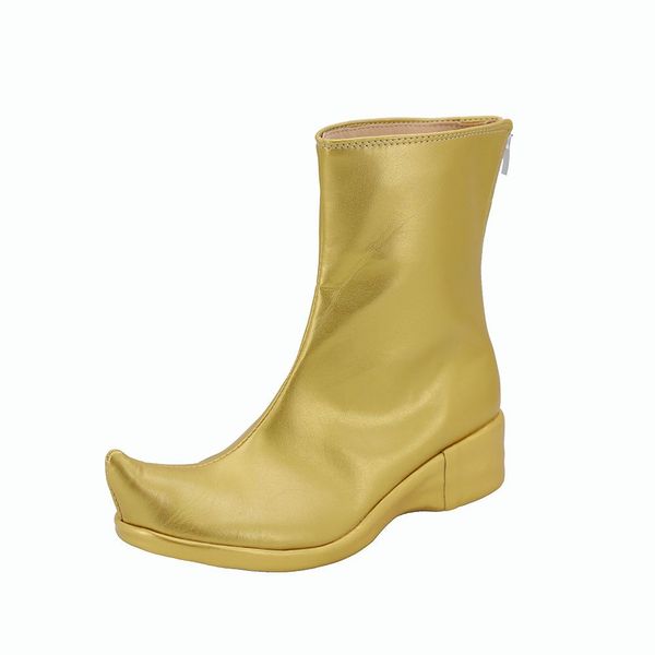 Boots de cosplay alladdin chaussures Golden Color Halloween Costumes Accessoires pour les bottes masculines faites sur mesure