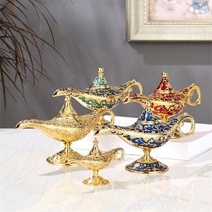 Aladdin Home Decor Brûleurs D'encens Style Antique Conte De Fées Lampes Magiques Théière Génie Lampe Vintage Rétro Jouets Pour Enfants Cadeaux 220426