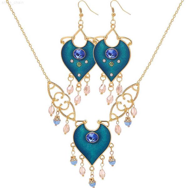 Aladdin lampe magique Jasmine princesse amour costume collier pendentif boucle d'oreille bijoux autour du film et de la télévision