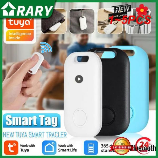 Alarme 1 ~ 5pcs Tuya Smart Tag Mini GPS Tracker Key Sac Enfant Pet Finder Emplacement Record sans fil Bluetooth Compatible ALARM ALARME