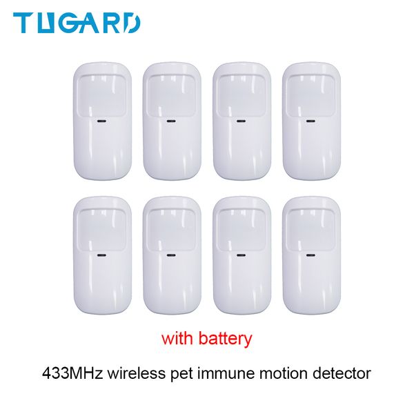 Accessoires d'alarme TUGARD P10 433MHz Détecteur infrarouge anti-animaux sans fil PIR Motion Sensor Smart Home Security Host 221101