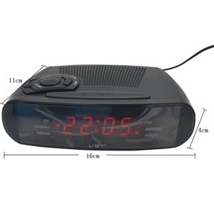 Radio du réveil avec écran LED numérique AM / FM avec snooze, fonction de sauvegarde de la batterie