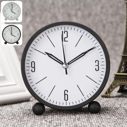 Récit d'alarme Sweent Sweep analogue d'alarme avec une batterie de nuit Horloge de chevet de bureau alimenté pour la chambre à domicile