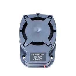 Alarm Horn Siren Buzzer 12V Zes-tone 110 punten Klein formaat en gemakkelijk te installeren Hoog decibel platte lichaam Kleine sirene hoorn