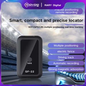 Alarme Ryra Mini GF22 GPS Car Tracker en temps réel Tracking Antitheft Antilost Locator Strong Magnetic Message Message Global Positionneur Global