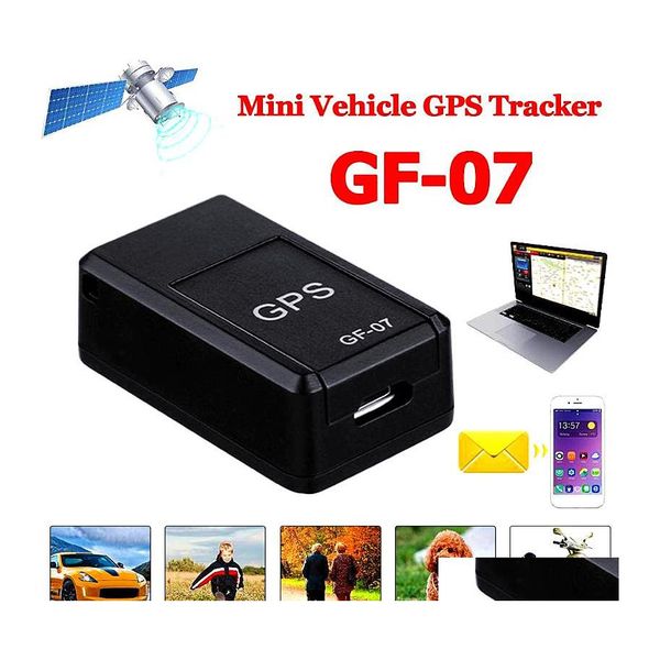 Alarme de sécurité Gf07 Gsm Gprs Mini Voiture Gps Magnétique Enregistrement Antilost Localisateur de Dispositif de Suivi en Temps Réel Tracker Support Carte Tf Dro Dheod