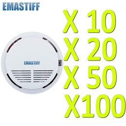 Alarmsystemen! 10 stks Hoog gevoelig thuisbeveiligingssysteem draadloze draadloze rookdetector brandweerapparatuur1