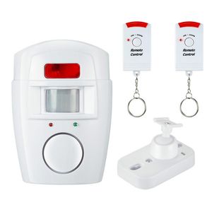 Sistemas de alarma 2 Control remoto Inalámbrico Inicio Security PIR Alerta Sistema de sensores infrarrojos Detector de movimiento antirrobo 105dB Sirena