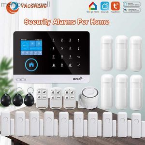 Systèmes d'alarme 433MHz Wiless Wifi WiFi GSM Home Security Alarm System pour Tuya Smart Home Alarm System avec capteur de mouvement avec Alexa Home YQ230927