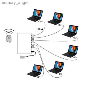 Alarmsystemen 6 poorten laptopbeveiliging alarmweergavesysteem voor notebookcomputer Anti-diefstal inbraakalarm voor winkel met afstandsbediening YQ230927