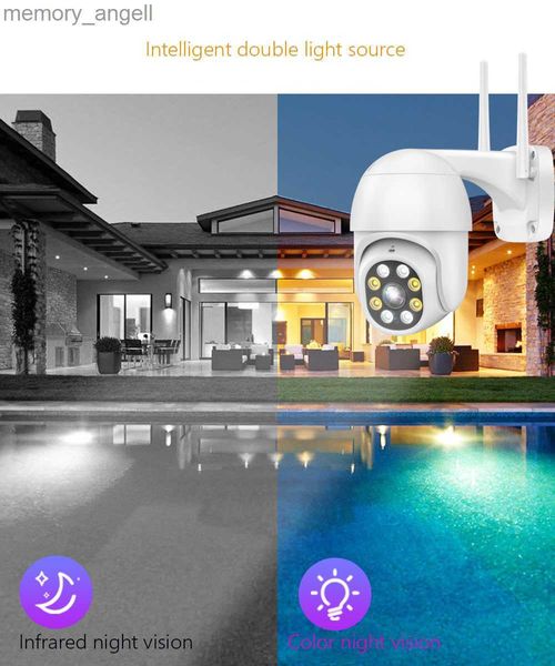 Systèmes d'alarme 8MP Icsee caméra WIFI extérieure Surveillance vidéo Protection de sécurité PTZ 4.0X Zoom numérique Vision nocturne AI suivi automatique YQ230926