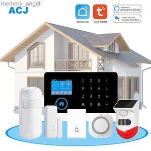 Alarmsystemen ACJ PG103 WiFi Alarmsysteem Host voor Thuis of Winkel Inbraakbeveiliging 433MHz GSM Wireless Connect Tuya Smartlife App Controle YQ230926