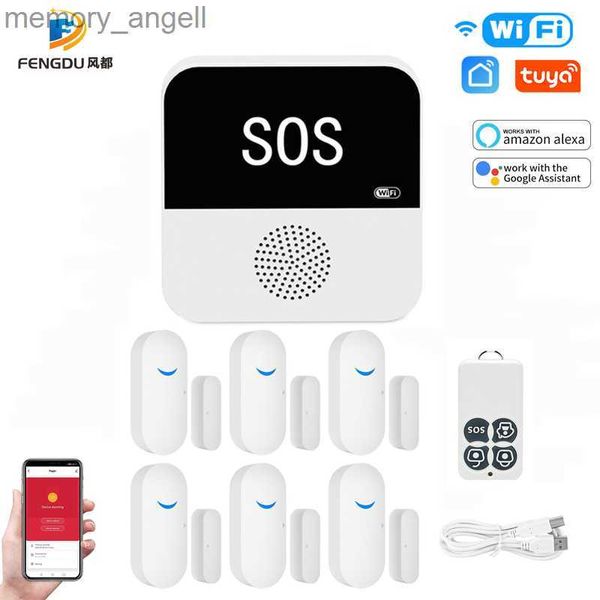 Sistemas de alarma Sistema de alarma para seguridad antirrobo en el hogar 433 MHz Sensor de puerta WiFi Alarma inalámbrica Tuya Smart House App Control Smart Home YQ230926