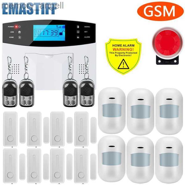 Systèmes d'alarme EMastiff 433 MHz sans fil filaire gsm système d'alarme antivol sécurité maison avec cadran automatique détecteur de capteur de porte de mouvement YQ230927