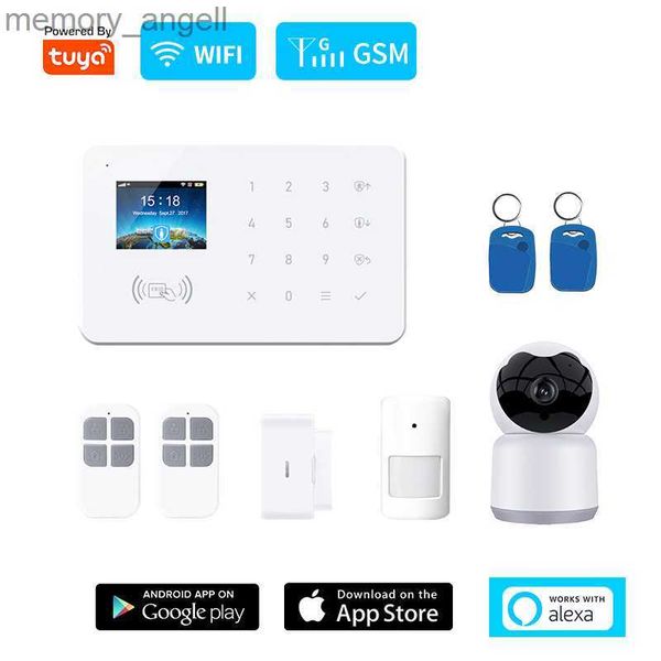 Systèmes d'alarme Système d'alarme intelligent G20 GSM/WIFI Tuya maison intelligente sans fil double réseau caméra de Surveillance de sécurité ensemble YQ230926