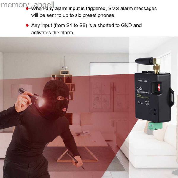 Sistemas de alarma GA09 Mini 8 canales Sistema de alarma GSM Alarma de seguridad inalámbrica SMS Llamada telefónica Alarmas para seguridad en el hogar DC 6V YQ230927