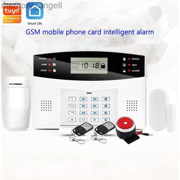 Sistemas de alarma Graffiti Smart WIFI + GSM Alarma antirrobo Pantalla LCD Tarjeta de teléfono móvil Sistema de alarma inteligente Intercomunicador bidireccional Guardia de seguridad YQ230927