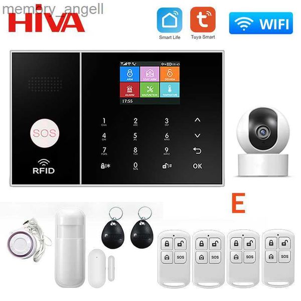 Sistemas de alarma Sistema de alarma WiFi VIHA para seguridad en el hogar Oficina de la casa Tuya Smart Life APP Control con PIR y detector de ventanas funciona con Alexa YQ230926