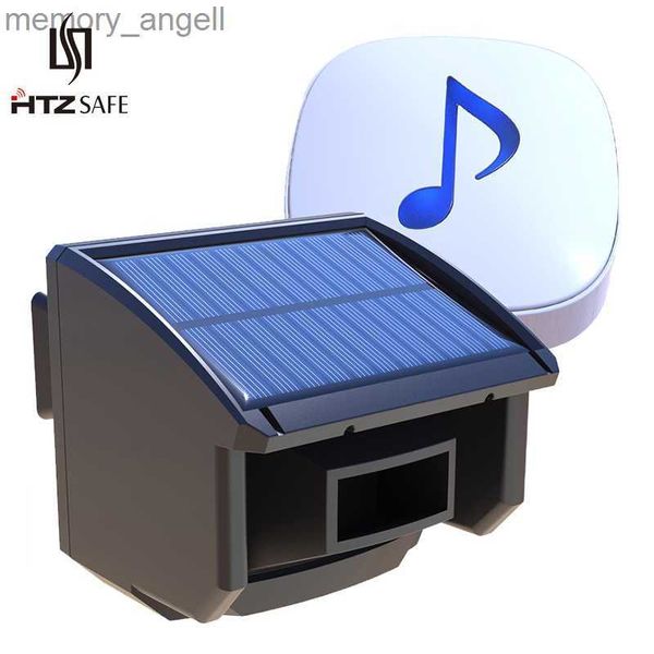 Systèmes d'alarme HTZSAFE 400 mètres solaire sans fil allée alarme extérieure résistant aux intempéries détecteur de mouvement détecteur bricolage système d'alerte de sécurité YQ230927