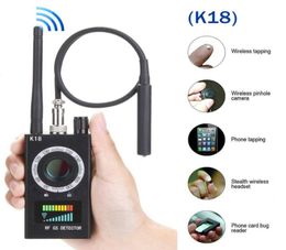 Systèmes d'alarme K18 1MHz65GHz Multifinection Anti-Detector Camera GSM Audio Bug Finder GPS Signal Lens RF Tracker Detect Radio SCA2675178