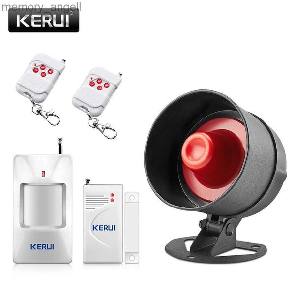 Sistemas de alarma KERUI Altavoz alto Decibelio Antirrobo Flash Sirena Sistema de alarma de seguridad para el hogar con puerta Sensor de ventanas para casa antirrobo YQ230926