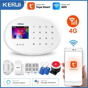 Alarmsystemen KERUI Tuya WIFI GSM 4G Smart Home Security Alarmsysteem RFID APP Draadloze sirene Sensordetector IP-camera Alarmsysteem YQ230927