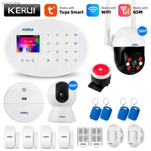 Alarmsystemen kerui tuya wifi gsm alarmsysteem smart home beveiliging buglar rfid applicatie draadloze sportdeur sensor ip camera alarm Alexa wx