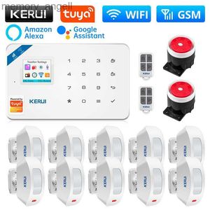 Sistemas de alarma KERUI W181 Tuya Smart WIFI GSM Unidad central Panel de alarma Sistema de seguridad para el hogar Antirrobo Smart Life APP Control Movimiento YQ230927
