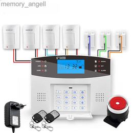 Systèmes d'alarme Écran du clavier Interphon Interphon Wired Wireless Home Falling Security Alarm 433MHz Système d'alarme GSM sans fil YQ230926