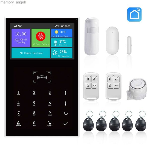 Systèmes d'alarme PG-109 système d'alarme intelligent WIFI GSM cambrioleur sécurité à la maison avec fonction de température et d'humidité vie intelligente YQ230926