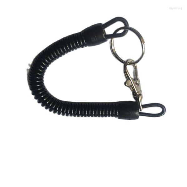 Sistemas de alarma Hebilla de cordón de resorte de plástico Cuerda de PU negra Prevención de pérdidas Accesorios de barra de posicionamiento Colgante RopeAlarm