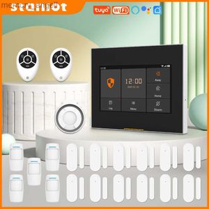 Alarm systems Staniot WIFI Version Tuya Intelligent Wireless WiFi House Security Alarm System Kits Compatible with Alexa and Home YQ230927