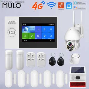 Alarmsystemen Tuya 4G Home Alarm Smart Home WIFI Beveiligingsalarmen voor thuis Huis Touchscreen Appartement Alarmen Ondersteuning Smart Life APP Alexa YQ230927