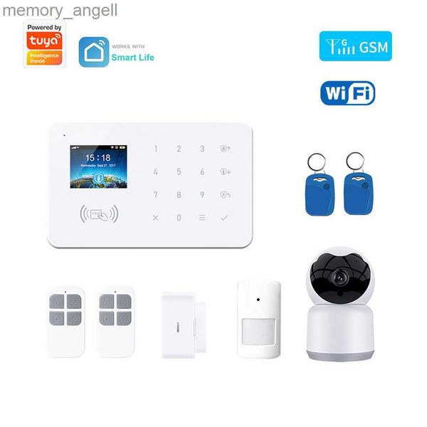 Sistemas de alarma Tuya Smart Home Sistema de alarma inteligente G20 GSM/WIFI Conjunto de cámara de vigilancia de seguridad de red dual inalámbrica YQ230927