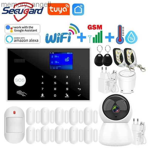 Sistemas de alarma Tuya WiFi GSM Sistema de alarma para el hogar 433MHz Detector inalámbrico Smart House Security Alarma Alarma Soporte Alexa YQ230927