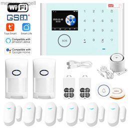 Systèmes d'alarme TUYA Wifi GSM système d'alarme de sécurité à domicile App contrôle télécommande capteur de fenêtre avec caméra IP 1080P Kits d'alarme intelligents YQ230926