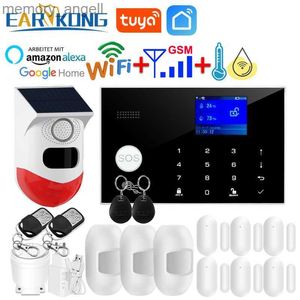 Alarm systems Wifi GSM Home Burglar Alarm System IOS Android Tuya Smart Life APP RFID Touch Keyboard 433MHz Wireless Sensor YQ230927