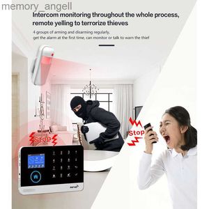 Sistemas de alarma Wifi GSM Monitor de seguridad Aplicación móvil Tuya Sistema de alarma inteligente para seguridad antirrobo en el hogar Control remoto inalámbrico Sirena YQ230926