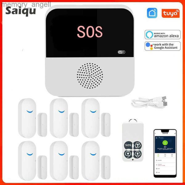 Systèmes d'alarme Bouton SOS sans fil pour les urgences Appel intelligent pour l'aide Bouton d'urgence de panique de sécurité avec système d'alarme domestique 433 MHz YQ230926