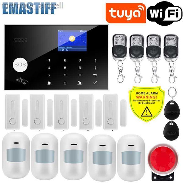 Sistemas de alarma Sistema de alarma inalámbrico con cable para Smart Tuya Home Seguridad antirrobo 433 MHz WiFi GSM Alarma inalámbrica Tuya Smart House App Control YQ230927