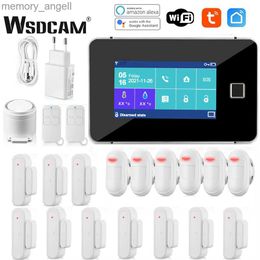 Alarmsystemen WSDCAM Tuya WiFi GSM Home Beveiligingsbescherming Smart Alarm System Inbrekende kit Bewegingssensor Remote -externe voor Alexa YQ230927