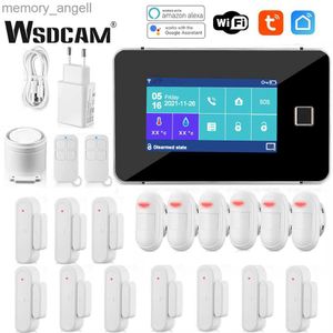 Systèmes d'alarme WSDCAM Tuya WiFi GSM Home Security Protection Smart Alarm System Kit Capteur de mouvement de mouvement Remote Contrôle pour Alexa YQ230927