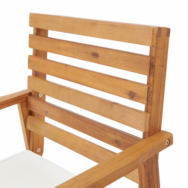 Meubles d'administration orwell chaises en bois acacia extérieur avec coussins - Ensemble de 2 meubles de jardin meubles de patio