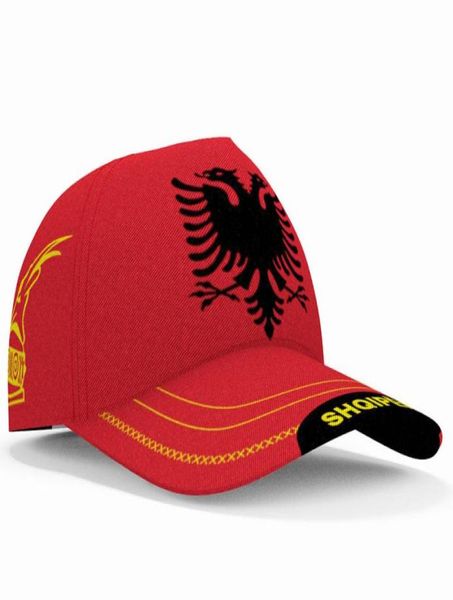 Albania Eagle Baseball Cap Nombre personalizado Número de gimnasios Albanian Shqiperi Alb Fitness PO Flag Hat Al Impresión de texto Headgear8995984