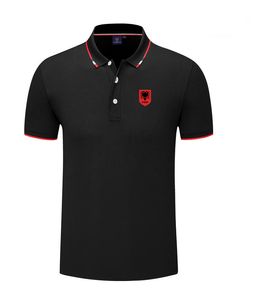 Albanië FC heren- en damespoloshirt zijdebrokaat korte mouw sportrevers T-shirt LOGO kan worden aangepast