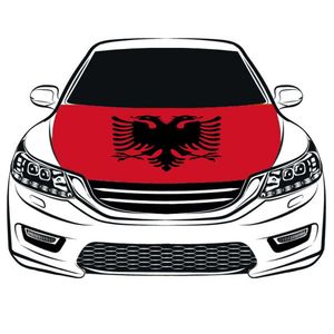 Albanië vlag auto Hood cover 3 3x5ft 100% polyester motor elastische stoffen kunnen worden gewassen motorkap banner flags200P